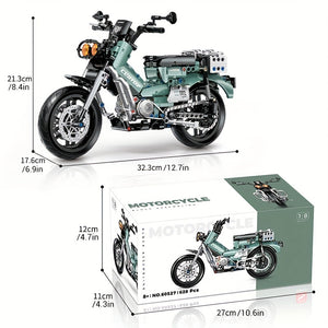 OLIWKOWY MOTOCYKL W STYLU RETRO | 628 elementów