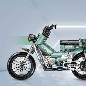 OLIWKOWY MOTOCYKL W STYLU RETRO | 628 elementów