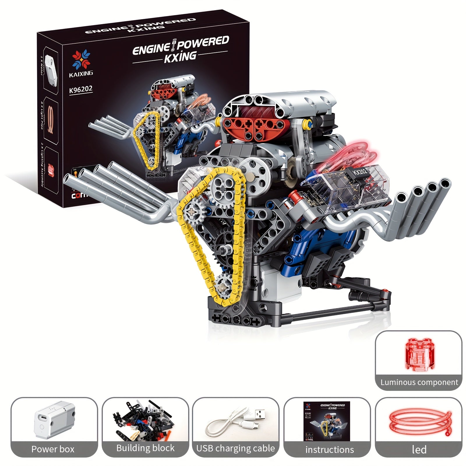 REALISTYCZNY RUCHOMY MODEL SILNIKA | 665 elementów