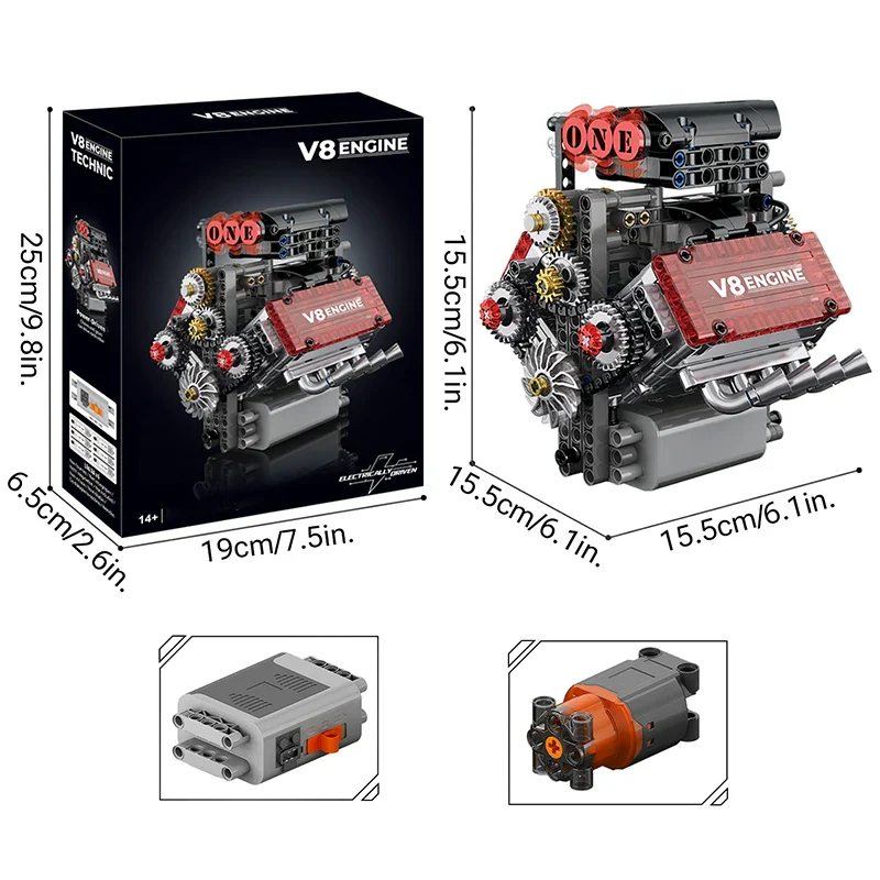 DZIAŁAJĄCY SILNIK V8 | 478 elementów