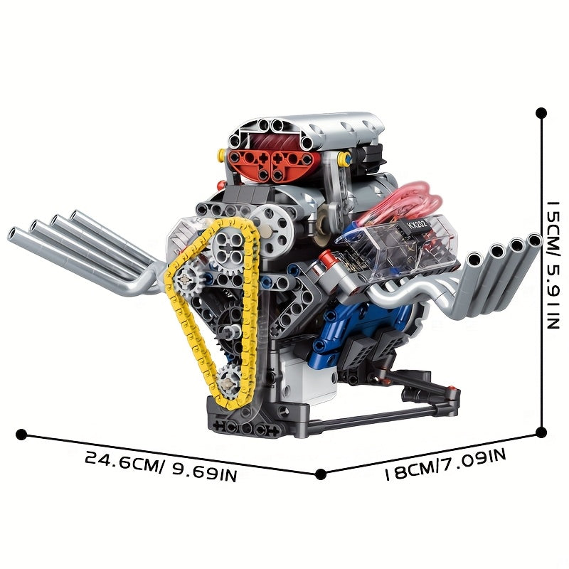REALISTYCZNY RUCHOMY MODEL SILNIKA | 665 elementów