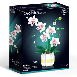 ORANGE ORCHID IN A POT | 606 pieces