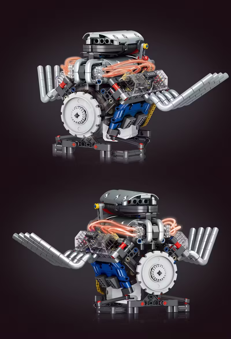 REALISTYCZNY RUCHOMY MODEL SILNIKA | 665 elementów