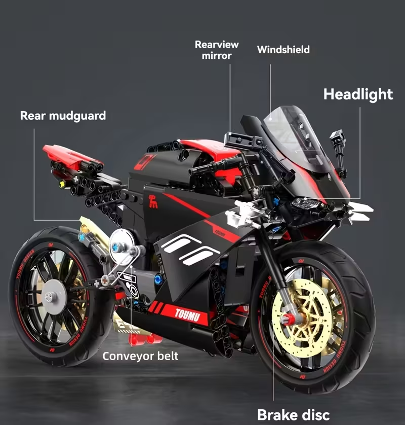 FUTURYSTYCZNY MOTOCYKL | 500 elementów