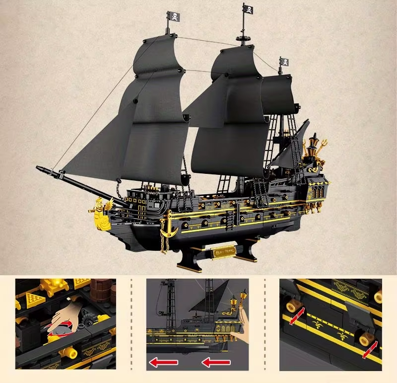 POTĘŻNY STATEK PIRACKI | 2076 elementów