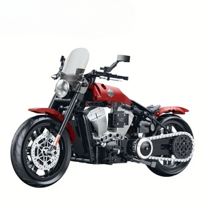 CZERWONY MOTOCYKL Z SILNIKIEM V2 1:8 | 542 elementów