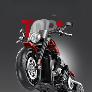 CZERWONY MOTOCYKL Z SILNIKIEM V2 1:8 | 542 elementów