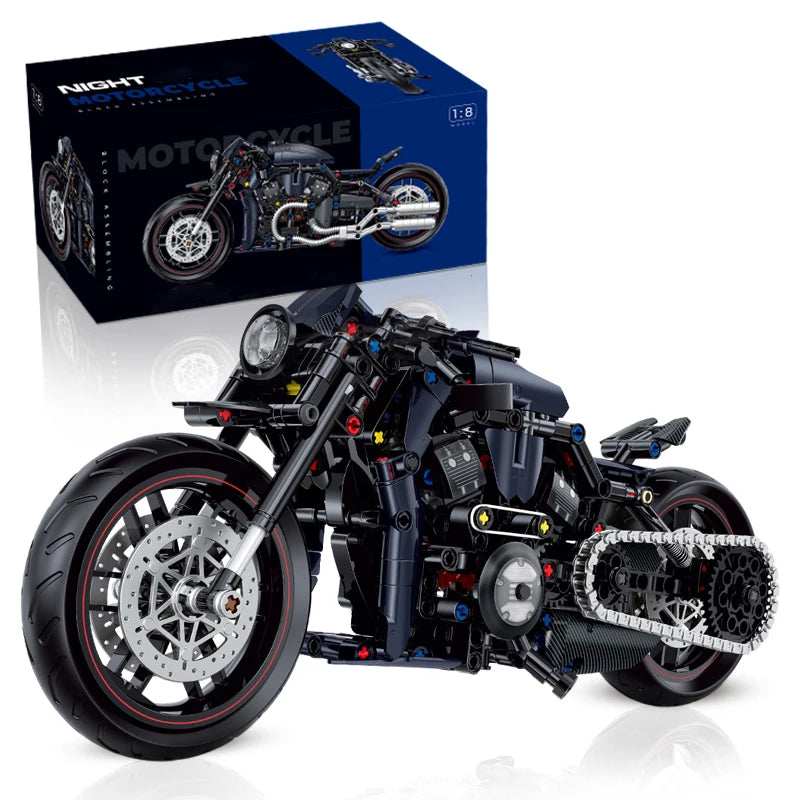 MOTOCYKL DO WYŚCIGÓW NOCNYCH 1:8 | 632 elementów