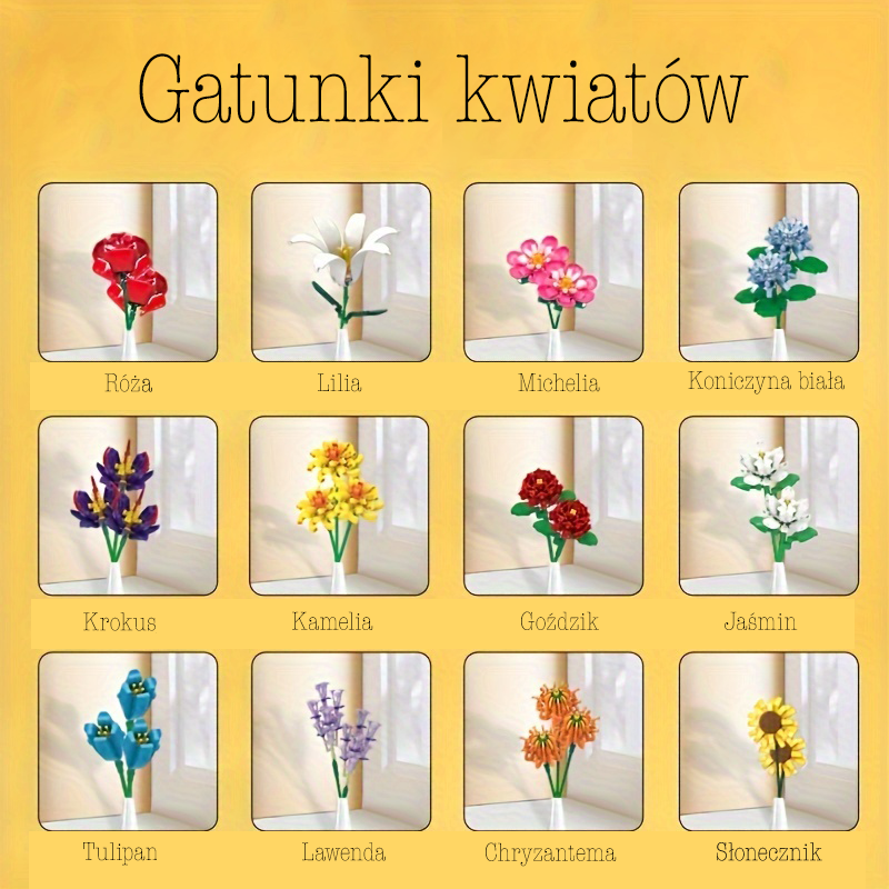 BUKIET RÓŻNOKOLOROWYCH KWIATÓW | 1064 elementów