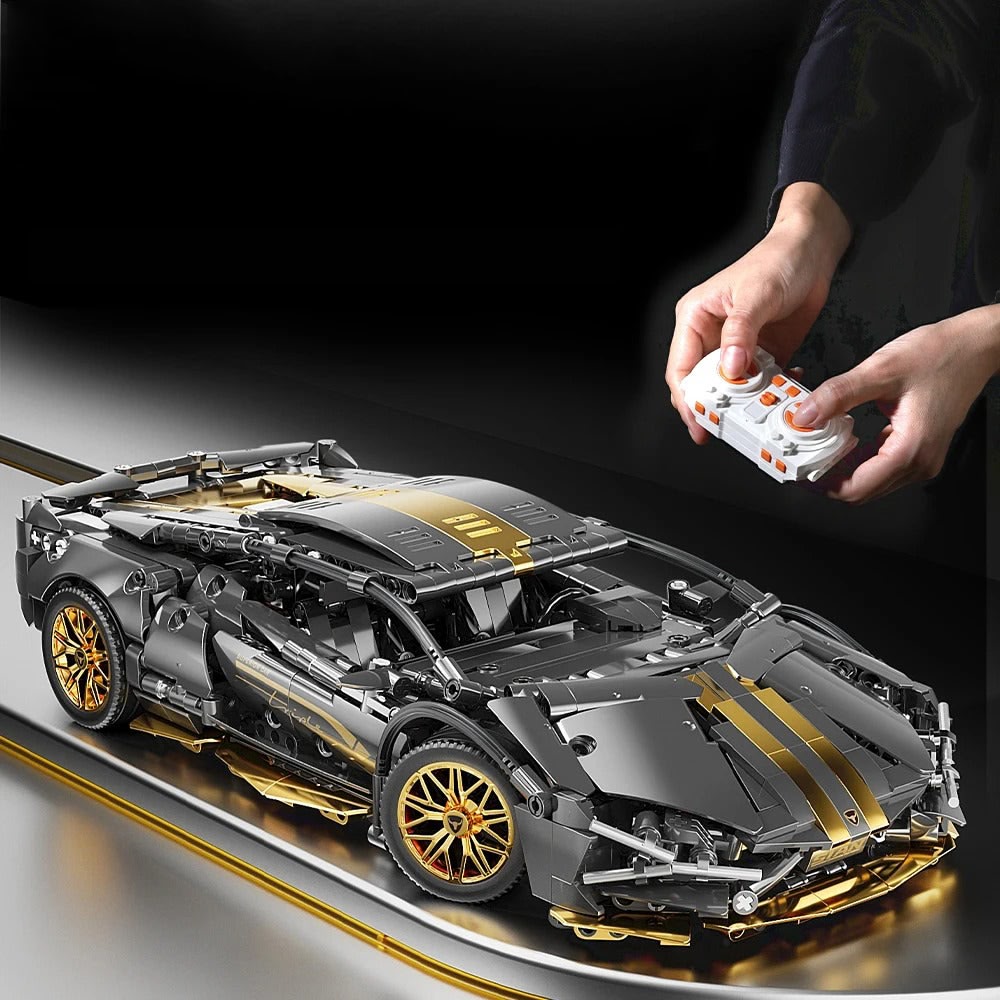 ZŁOTO-SZARE AUTO SPORTOWE | 1280 elementów